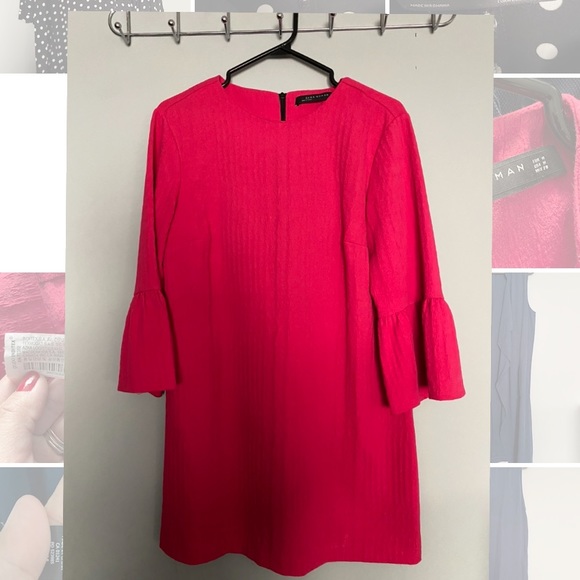 ‼️WEEKEND SALE‼️ Zara jacquard fuschia dress